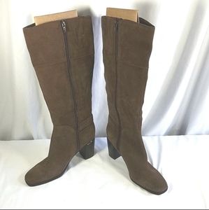 Bandolino Women's Wide Calf Buckle Zipper Boots Brown Sizes 8M